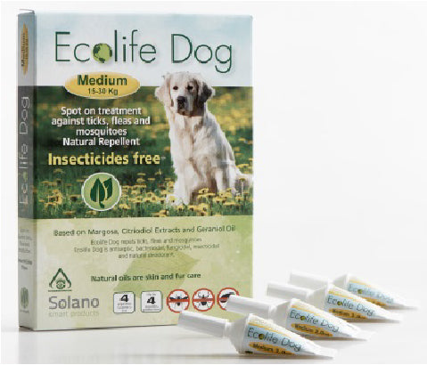 Ecolife Spot On 純天然驅蚤滴頸劑 中型犬(15-30Kg)