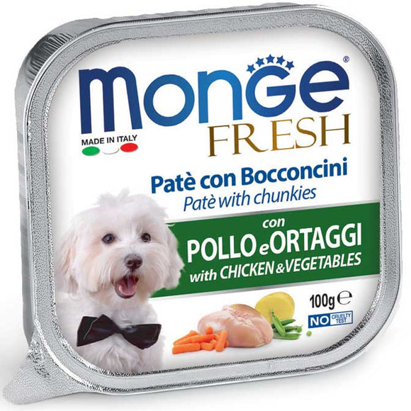 MONGE Fresh雞肉蔬菜狗餐盒100g