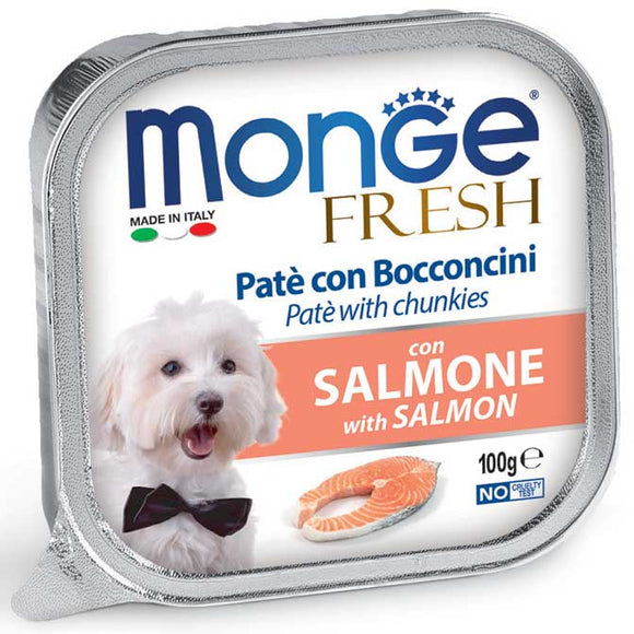 MONGE Fresh三文魚狗餐盒100g
