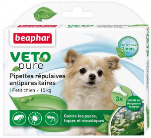 荷蘭 Beaphar 小型犬用 VETO nature 回歸自然滴劑（一盒 3支／1 ml支）